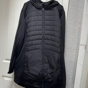 Long black flattering sporty jacket